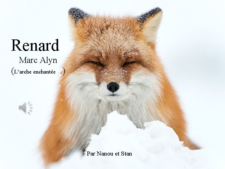 Renard Marc Alyn (L’arche enchantée. ) Par Nanou et Stan 