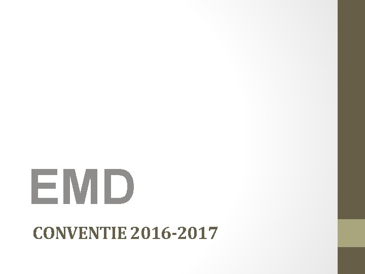 EMD CONVENTIE 2016 -2017 