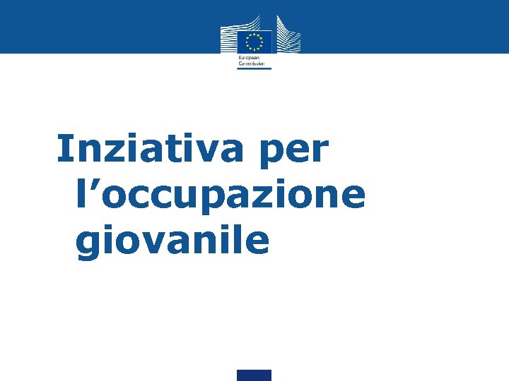 Inziativa per l’occupazione giovanile 