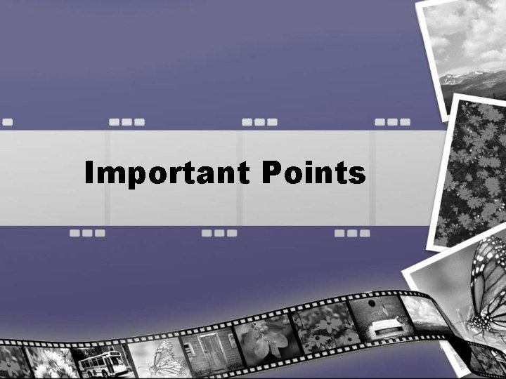 Important Points 
