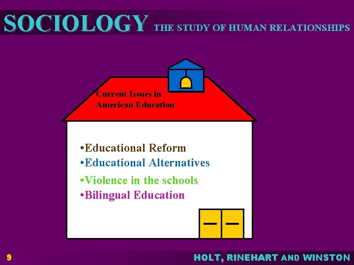 SOCIOLOGY THE STUDY OF HUMAN RELATIONSHIPS The Sociology of Education Current Issues in American