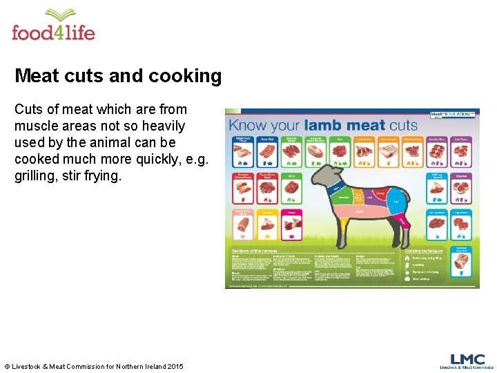Meat cuts and cooking Cuts of meat which are from muscle areas not so