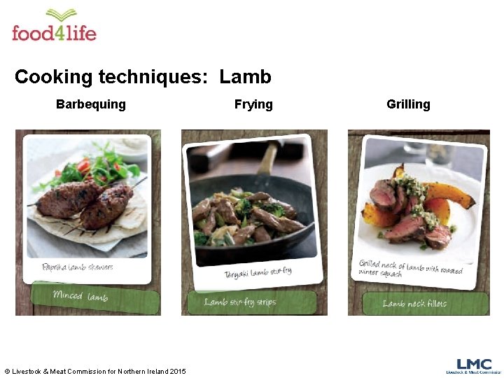 Cooking techniques: Lamb Barbequing © Livestock & Meat Commission for Northern Ireland 2015 Frying