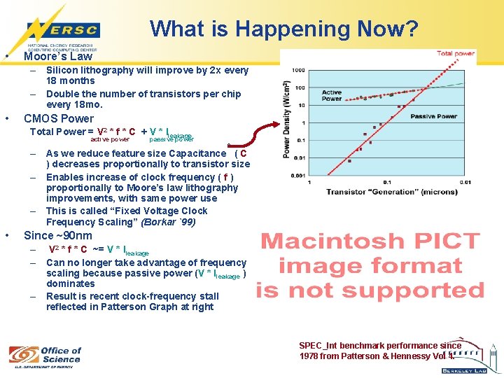 What is Happening Now? • Moore’s Law – Silicon lithography will improve by 2