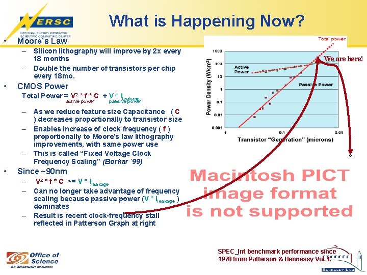 What is Happening Now? • Moore’s Law – Silicon lithography will improve by 2