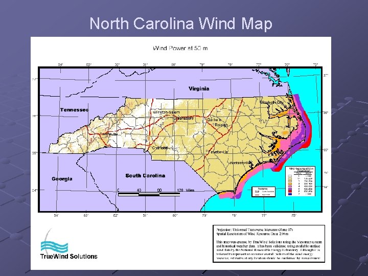 North Carolina Wind Map 