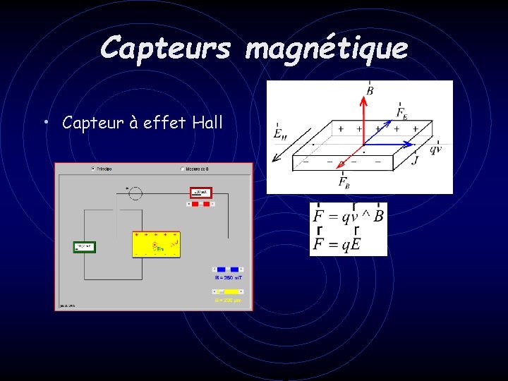 Capteurs magnétique • Capteur à effet Hall 