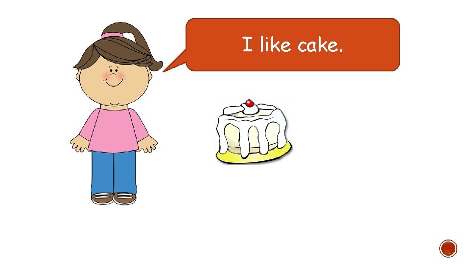 I like cake. 