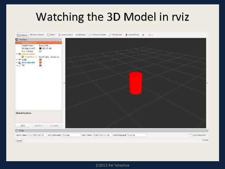 Watching the 3 D Model in rviz (C)2013 Roi Yehoshua 
