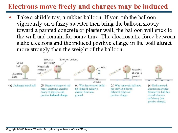 Electrons move freely and charges may be induced • Take a child’s toy, a