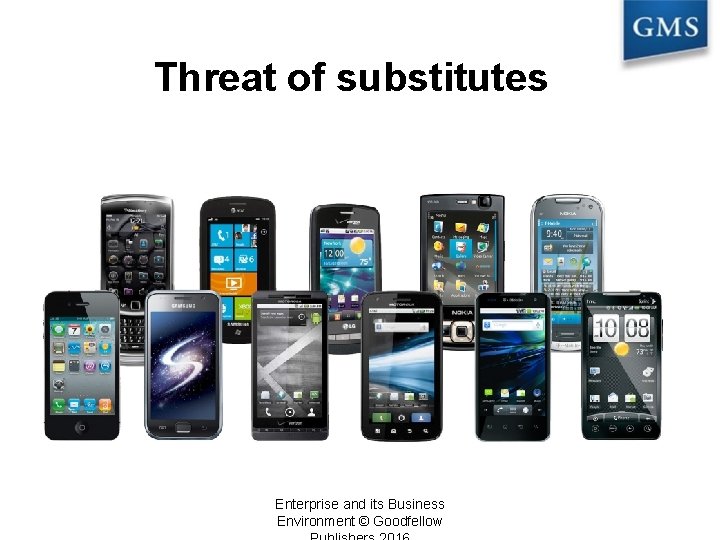 Threat of substitutes Enterprise and its Business Environment © Goodfellow 