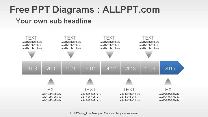 Free PPT Diagrams : ALLPPT. com Your own sub headline TEXT add text here