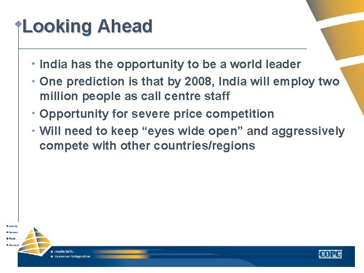 Looking Ahead India has the opportunity to be a world leader One prediction is