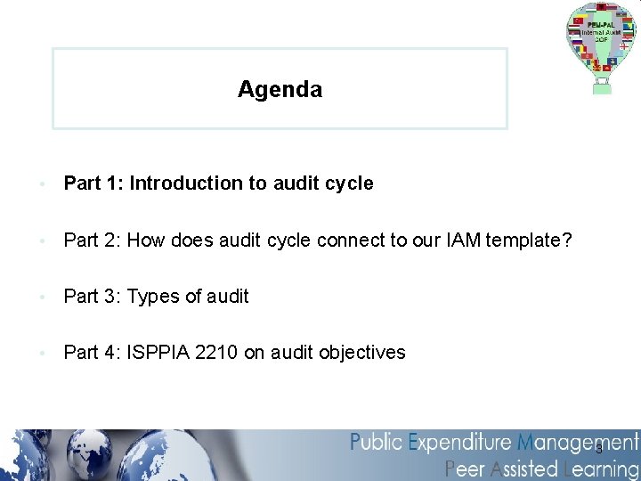 Agenda • Part 1: Introduction to audit cycle • Part 2: How does audit