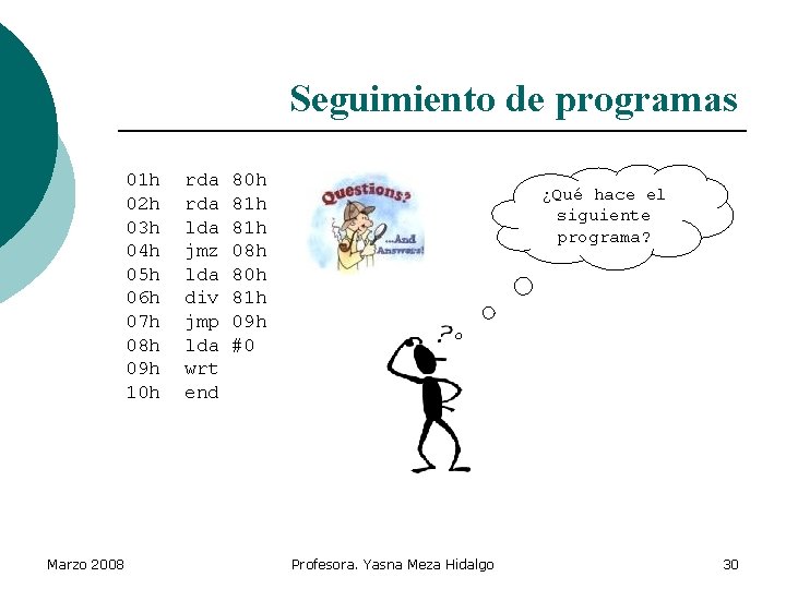 Seguimiento de programas 01 h 02 h 03 h 04 h 05 h 06