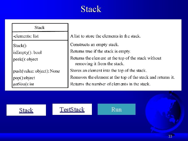Stack Test. Stack Run 33 