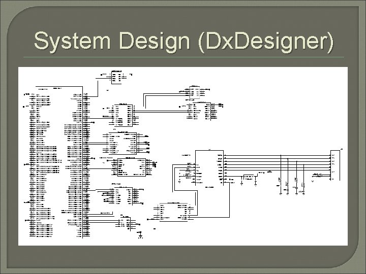 System Design (Dx. Designer) 