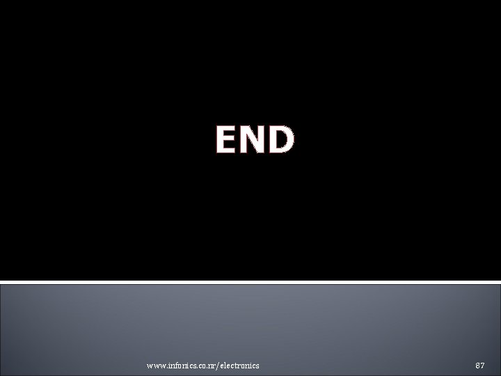 END www. infonics. co. nr/electronics 87 END www. infonics. co. nr/electronics 87