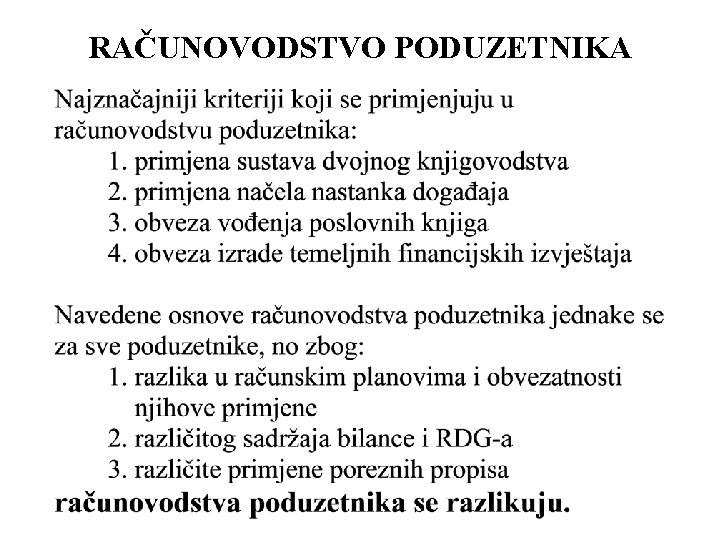 RAČUNOVODSTVO PODUZETNIKA 