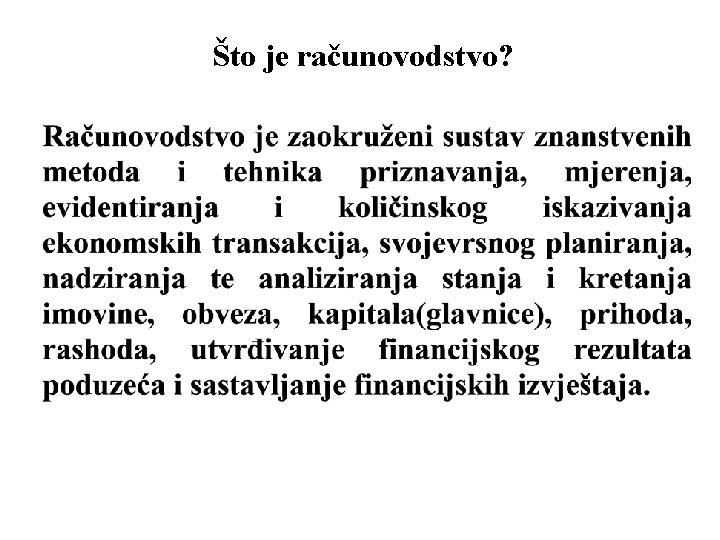 Što je računovodstvo? 