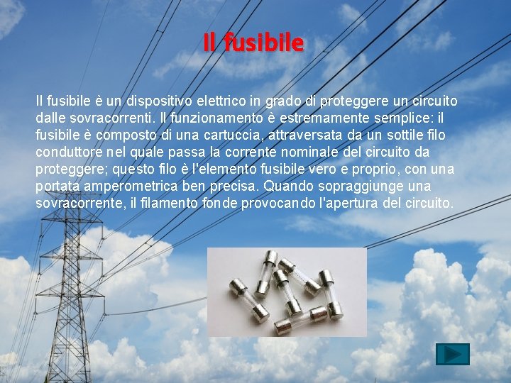 Il fusibile è un dispositivo elettrico in grado di proteggere un circuito dalle sovracorrenti.