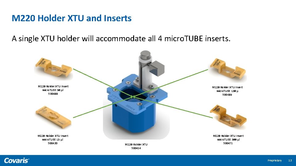 M 220 Holder XTU and Inserts A single XTU holder will accommodate all 4