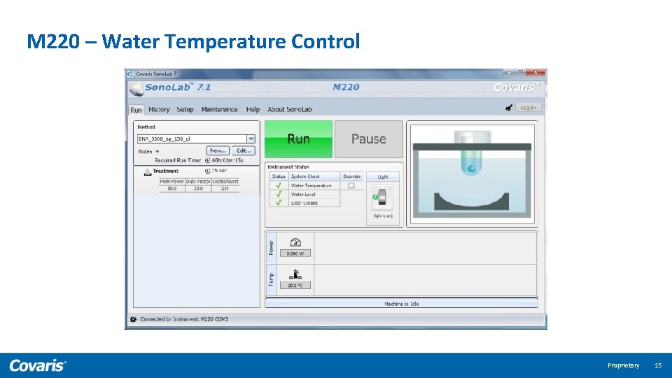 M 220 – Water Temperature Control Proprietary 15 