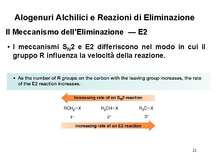 Alogenuri Alchilici e Reazioni di Eliminazione Il Meccanismo dell’Eliminazione — E 2 • I