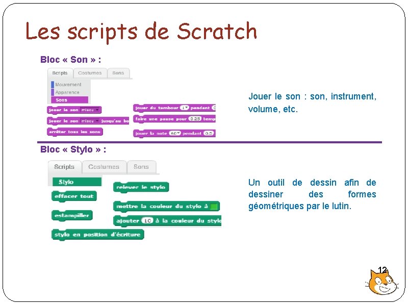 Les scripts de Scratch Bloc « Son » : Jouer le son : son,