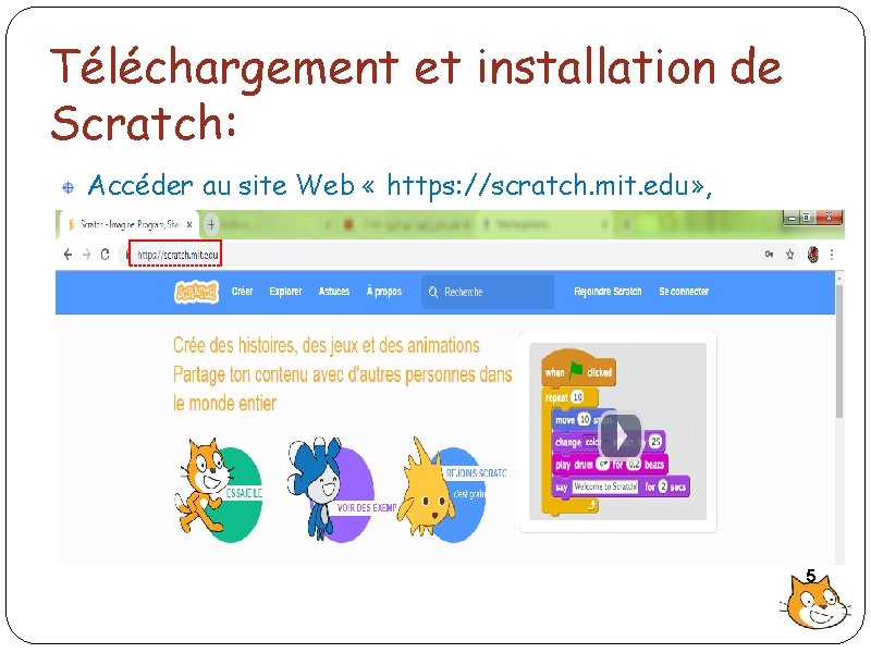 Téléchargement et installation de Scratch: Accéder au site Web « https: //scratch. mit. edu»