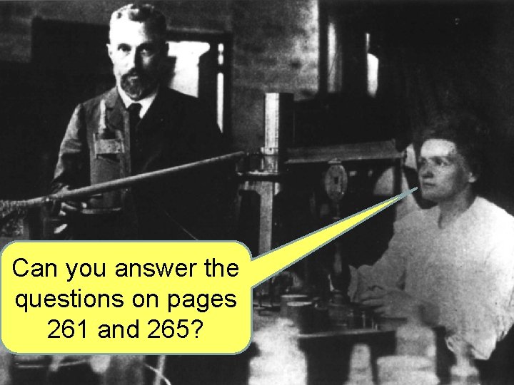 Can you answer the questions on pages 261 and 265? 