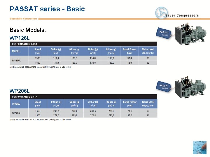 PASSAT series - Basic Models: WP 126 L WP 206 L 