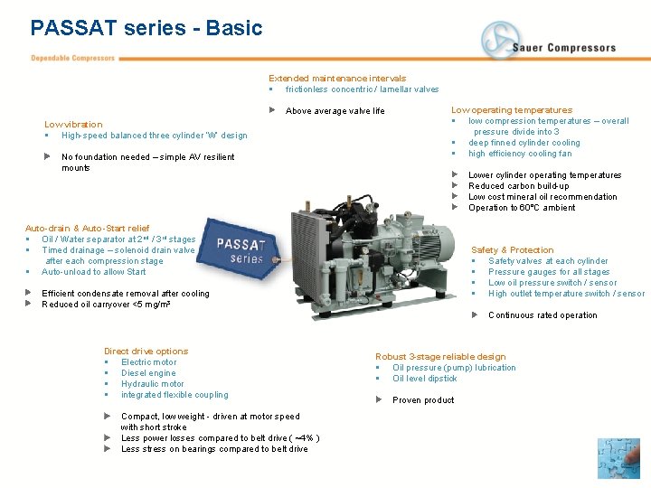 PASSAT series - Basic Extended maintenance intervals § frictionless concentric / lamellar valves Above