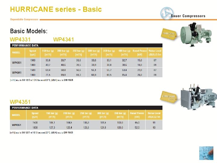 HURRICANE series - Basic Models: WP 4331 WP 4351 WP 4341 