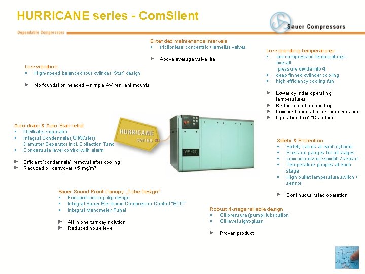 HURRICANE series - Com. Silent Extended maintenance intervals § frictionless concentric / lamellar valves