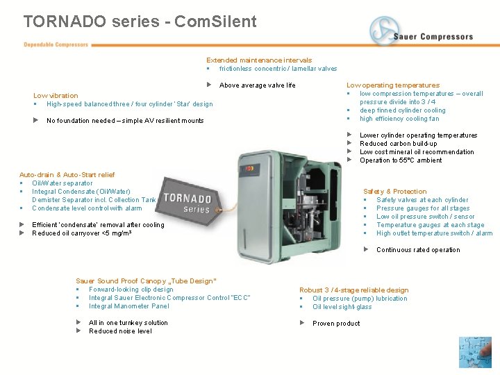 TORNADO series - Com. Silent Extended maintenance intervals § frictionless concentric / lamellar valves
