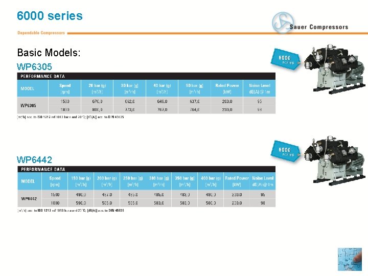 6000 series Basic Models: WP 6305 WP 6442 