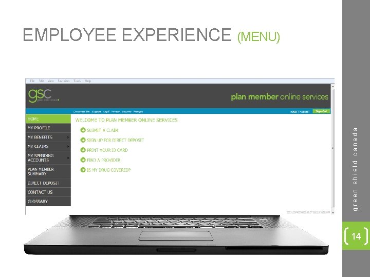 green shield canada EMPLOYEE EXPERIENCE (MENU) 14 