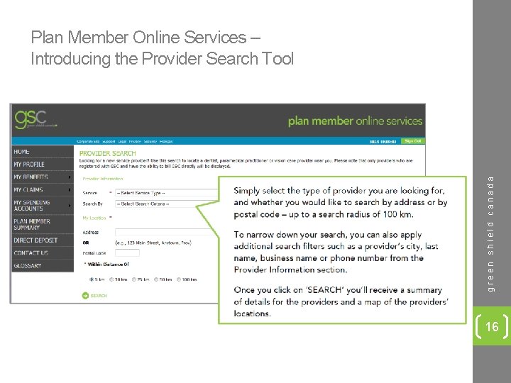 green shield canada Plan Member Online Services – Introducing the Provider Search Tool 16