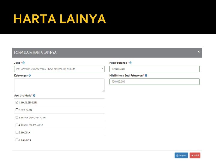 HARTA LAINYA 