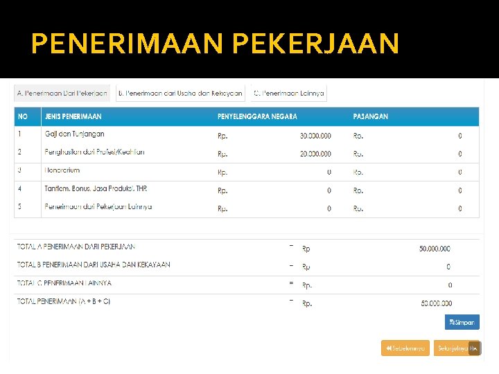 PENERIMAAN PEKERJAAN 