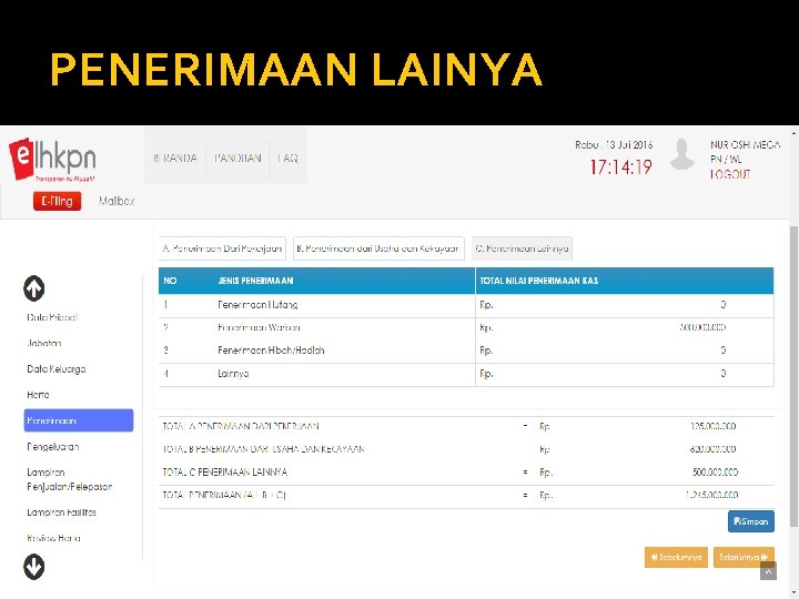 PENERIMAAN LAINYA 