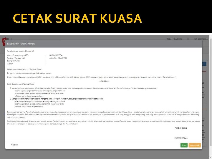 CETAK SURAT KUASA 