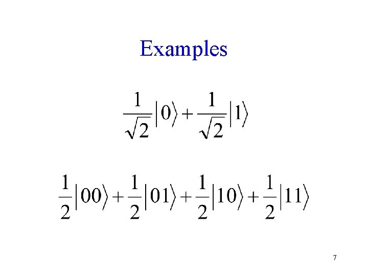 Examples 7 