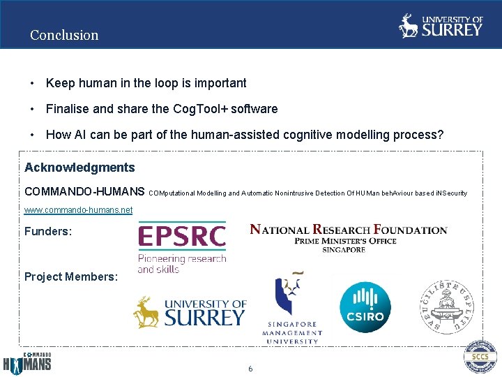 Conclusion • Keep human in the loop is important • Finalise and share the Conclusion • Keep human in the loop is important • Finalise and share the