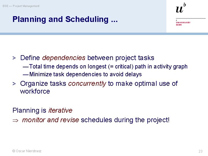 ESE — Project Management Planning and Scheduling. . . > Define dependencies between project ESE — Project Management Planning and Scheduling. . . > Define dependencies between project