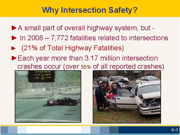 Why Intersection Safety? ►A small part of overall highway system, but ► In 2008