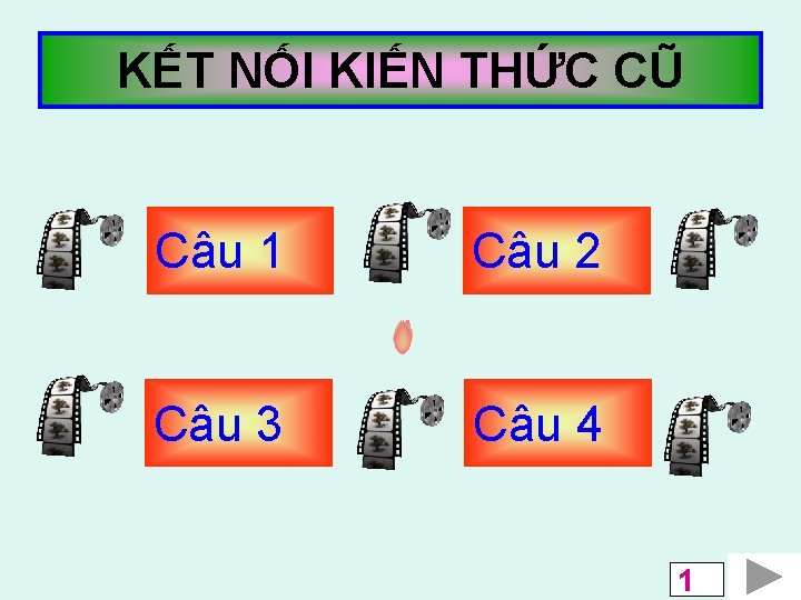 KẾT NỐI KIẾN THỨC CŨ Câu 1 Câu 2 Câu 3 Câu 4 1