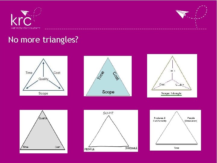 No more triangles? No more triangles?
