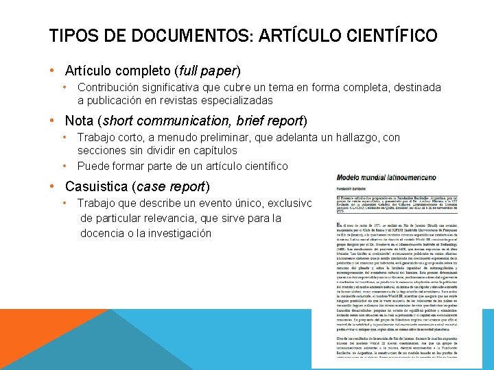 TIPOS DE DOCUMENTOS: ARTÍCULO CIENTÍFICO • Artículo completo (full paper) • Contribución significativa que TIPOS DE DOCUMENTOS: ARTÍCULO CIENTÍFICO • Artículo completo (full paper) • Contribución significativa que
